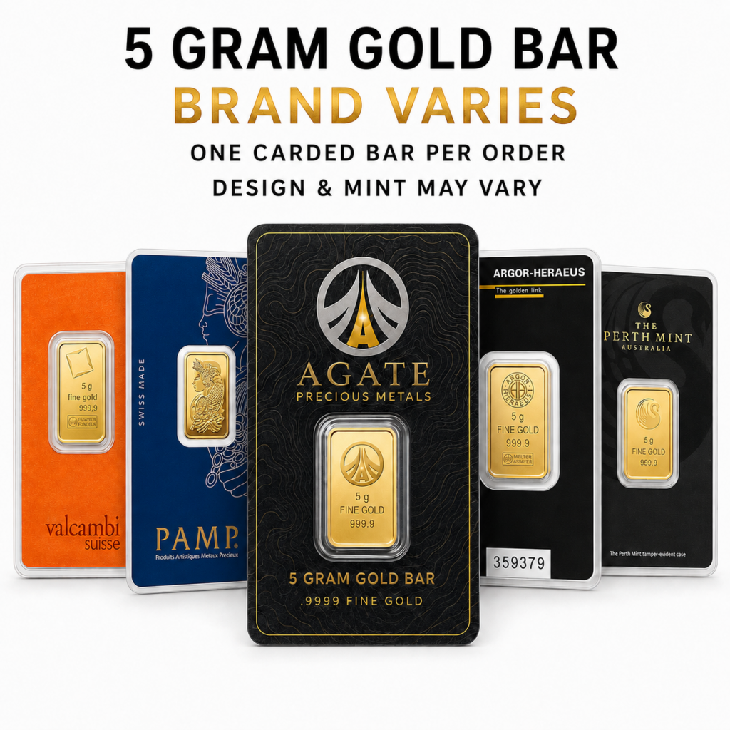 5 gram Gold Bar – Brand Varies (Carded)