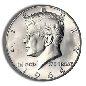 $1 FV 90% Silver 1964 Kennedy Half Dollars – BU