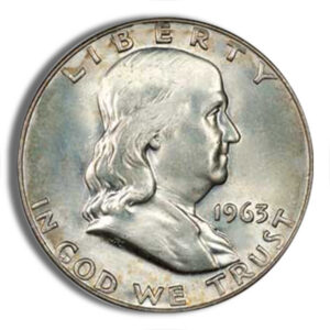 $1 FV 90% Silver Franklin Half Dollars – BU