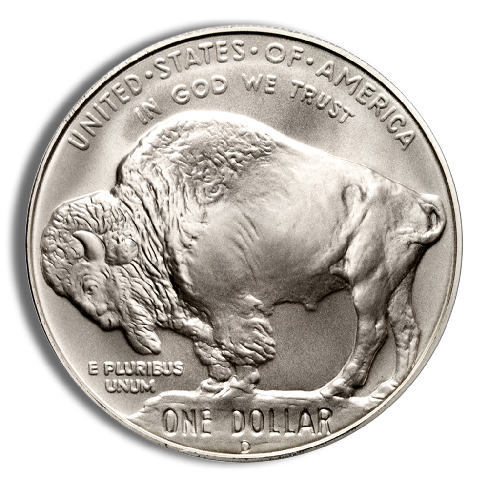 2001-D $1 Silver Buffalo Commem - BU (w/Box & COA)