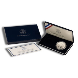 2001-P $1 Silver Buffalo Commem – Proof (w/Box & COA)