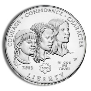 2013-W $1 Girl Scouts Silver Commem – BU