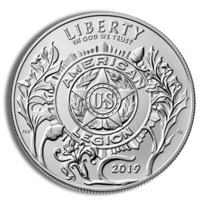 2019-P $1 American Legion Silver Commem – BU