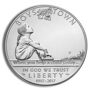 2017-P $1 Boys Town Centennial Silver Commem – BU