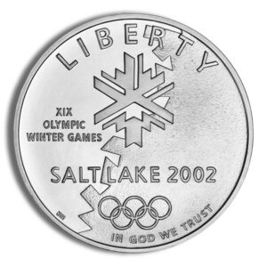2002-P $1 SLC Winter Olym Silver Commem – BU