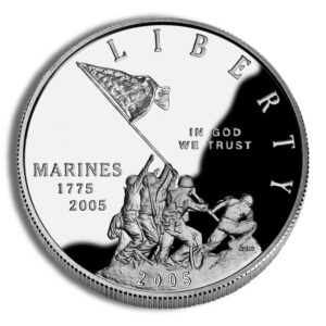 2005-P $1 Marine Corps Silver Commem – Proof