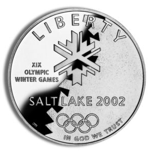 2002-P $1 SLC Winter Olympics Silver Commem – Proof