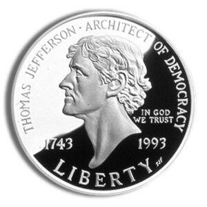 1993-S $1 Jefferson Silver Commem – Proof