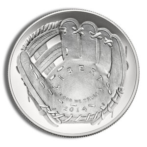 2014-P $1 Baseball Hall Fame Silver Commem – BU
