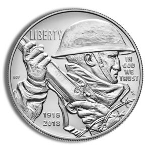 2018-P $1 World War I Centennial Silver Commem – BU