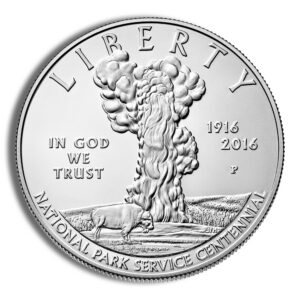2016-P $1 National Park Service Centennial Silver Commem – BU
