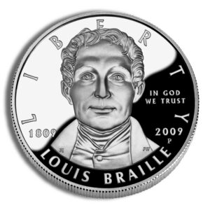 2009-P $1 Louis Braille Silver Commem – Proof