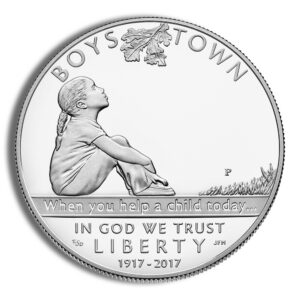 2017-P $1 Boys Town Centennial Silver Commem – Proof