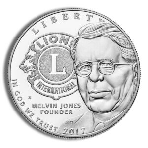 2017-P $1 Lions Club Centennial (Melvin Jones) Silver Commem – Proof