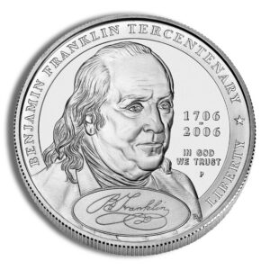 2006-P $1 Frank. Found Father Silver Commem – BU