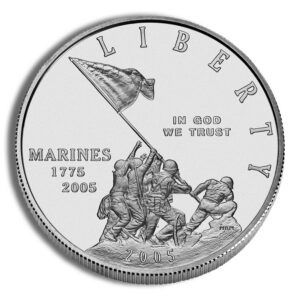 2005-P $1 Marine Corps Silver Commem – BU