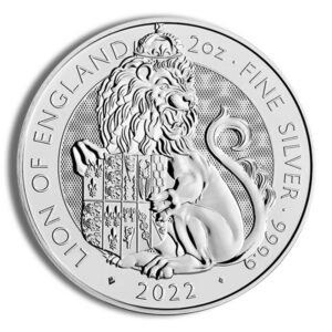 2022 2 oz Silver Great Britain Tudor Beasts – Lion of England