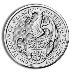 2017 2 oz Silver Great Britain Queen’s Beasts – Dragon