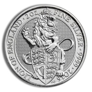 2016 2 oz Silver Great Britain Queen’s Beasts – Lion