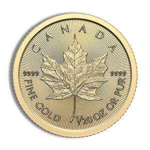 1/20 oz Gold Maple Leaf (Year Varies – Sealed)