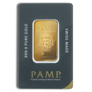 1 oz Gold Bar – PAMP Suisse (Carded)