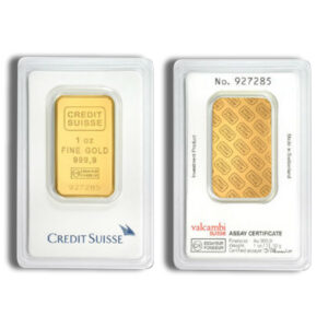 1 oz Gold Bar – Credit Suisse (Carded)