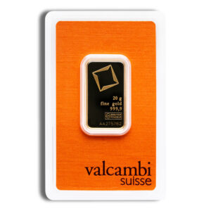 20 gram Gold Bar – Valcambi (Carded)