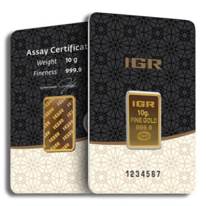 10 gram Gold Bar – IGR Metals (Carded)