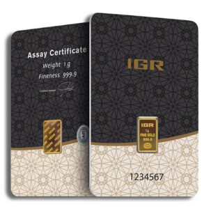1 gram Gold Bar – IGR Metals (Carded)