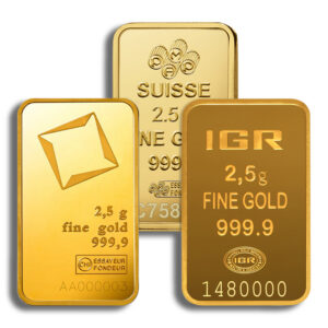 2.5 gram Gold Bar – Brand Varies (No Card)