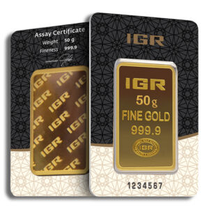 50 gram Gold Bar – IGR Metals (Carded)