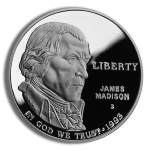 1993-S $1 Bill of Rights, Madison Silver Commem – Proof