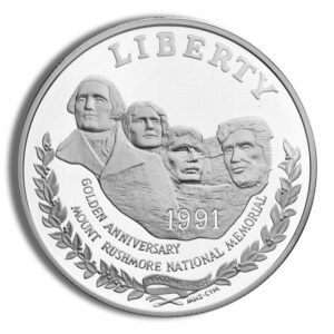 1991-S $1 Mt. Rushmore Silver Commem – Proof