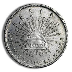 Mexico Silver Peso Cap & Rays (1898-1909)