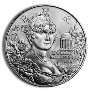 1999-P $1 Dolley Madison Silver Commem – BU