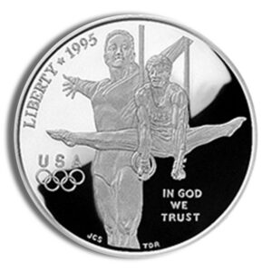 1995-P $1 Gymnast Silver Commem – Proof