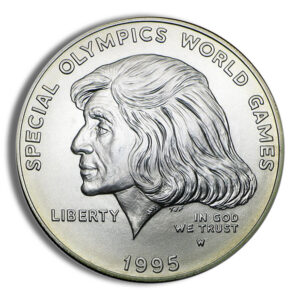 1995-W $1 Special Olympics Silver Commem – BU