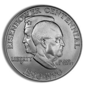 1990-W $1 Eisenhower Silver Commem – BU