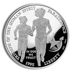 1995-P $1 Blind Runner Silver Commem – Proof