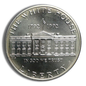 1992-D $1 White House Silver Commem – BU