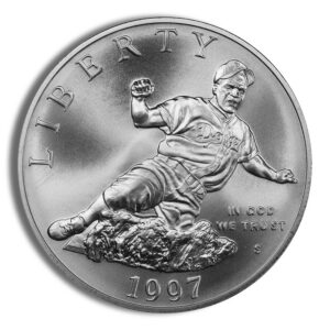 1997-S $1 Jackie Robinson Silver Commem – BU