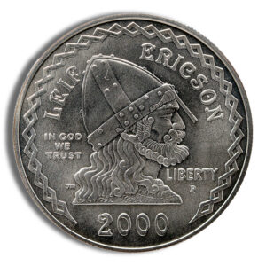 2000-P $1 Leif Ericson Silver Commem – BU
