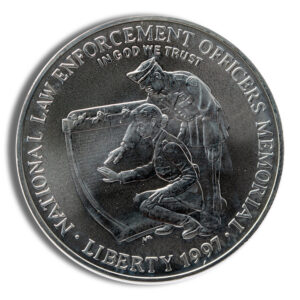 1997-P $1 Law Enforcement Silver Commem – BU