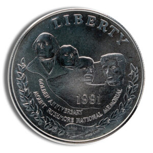 1991-P $1 Mt. Rushmore Silver Commem – BU