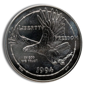 1994-W $1 Prisoner of War Silver Commem – BU