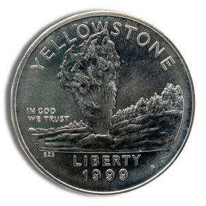 1999-P $1 Yellowstone Silver Commem – BU