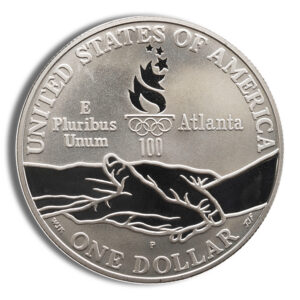 1995-P $1 Track & Field Silver Commem – Proof
