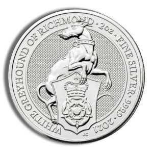 2021 2 oz Silver Great Britain Queen’s Beasts – Greyhound