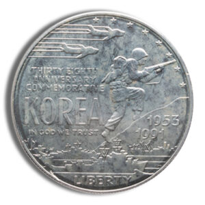 1991-D $1 Korean War Silver Commem – BU