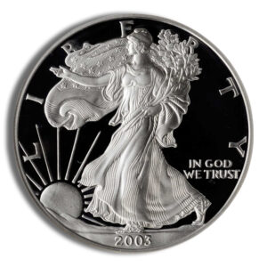 2003-W Proof Silver Eagle with Box & COA